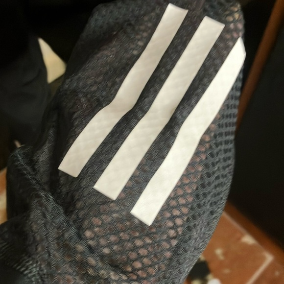 🤍🖤Nike Black W/White Trim Stretchy Leggings/Exercise Pants W/Leg Netting Sz XL - Picture 5 of 7